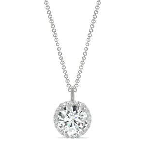 Single Bail Signature Halo Pendant image, 