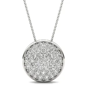 Signature Pavé Circle Pendant image, 