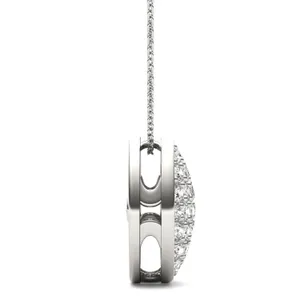 Signature Pavé Circle Pendant image, 