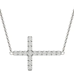 East-West French Set Cross Pendant image, 