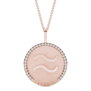 Petite Aquarius Zodiac Pendant image, 