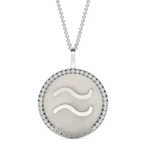 Petite Aquarius Zodiac Pendant image, 