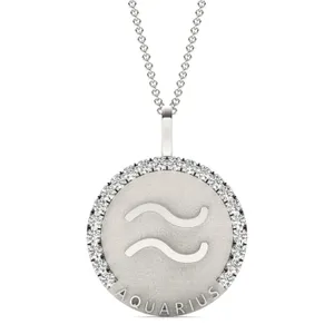 Bold Aquarius Zodiac Pendant image, 
