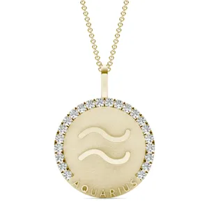 Bold Aquarius Zodiac Pendant image, 