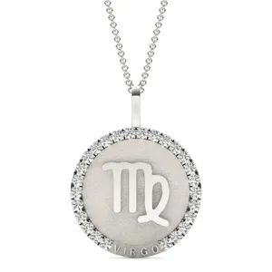 Bold Virgo Zodiac Pendant image, 