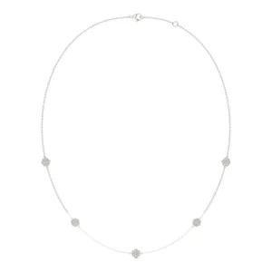 Floral Pavé Station Necklace image, 