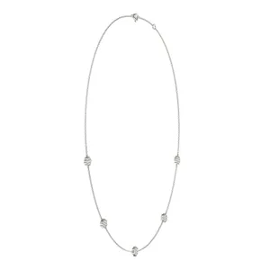Floral Pavé Station Necklace image, 