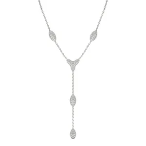 Pavé Couture Lariat Necklace image, 