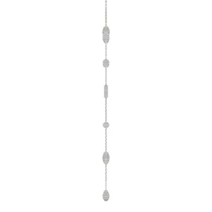 Elongated Pavé Couture Lariat Necklace image, 