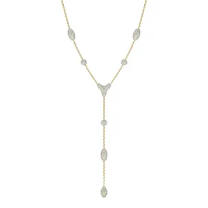 Elongated Pavé Couture Lariat Necklace image, Elongated Pavé Couture Lariat Necklace
