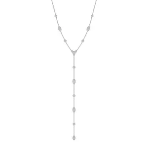 Décolleté Pavé Couture Lariat Necklace image, 