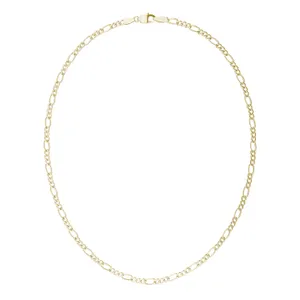 Semi-Solid Figaro Link 18 in. Chain Necklace 3.4mm image, 