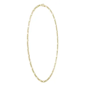 Semi-Solid Figaro Link 18 in. Chain Necklace 3.4mm image, 