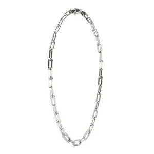 Triple Pavé Paperclip Chain Necklace image, 