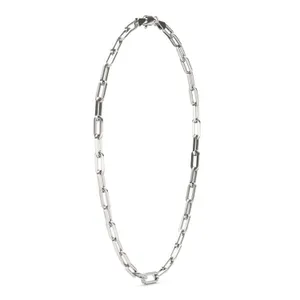 Single Pavé Paperclip 24 in. Chain Necklace image, 