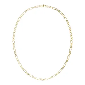 Semi-Solid Figaro Link 24 in. Chain Necklace 5.8mm image, 