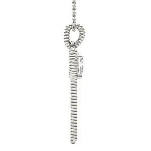 Twisted Rope Heart Key Pendant image, 