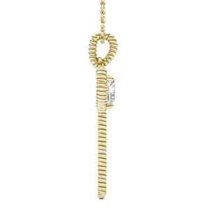 Twisted Rope Heart Key Pendant image, 