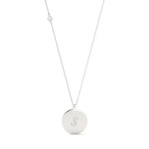 Engraved Script Initial Pendant image, 