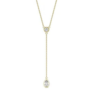 Brynn Bezel Lariat Necklace image, 