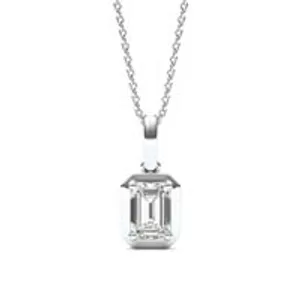 Emerald Bezel Illusion Drop Pendant image, 