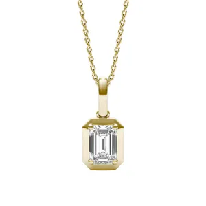 Emerald Bezel Illusion Drop Pendant image, 