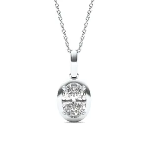 Oval Bezel Illusion Pendant image, 
