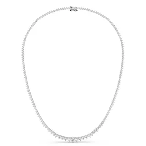 Graduated Round Tennis Necklace image, 