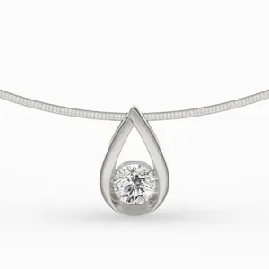 Round Solitaire Pendant image, 