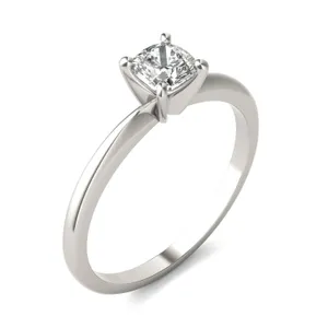 Cushion Simple Solitaire Engagement Ring image, 
