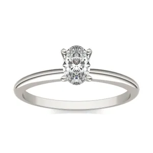 Oval Simple Solitaire Engagement Ring image, 