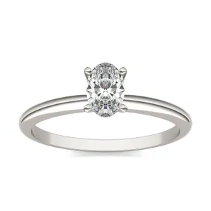 Oval Simple Solitaire Engagement Ring image, 