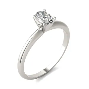 Oval Simple Solitaire Engagement Ring image, 