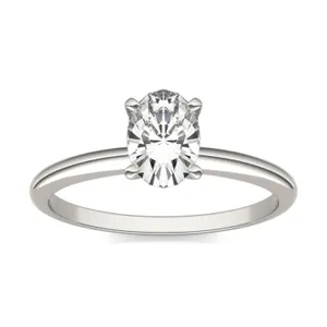 Oval Simple Solitaire Engagement Ring image, 