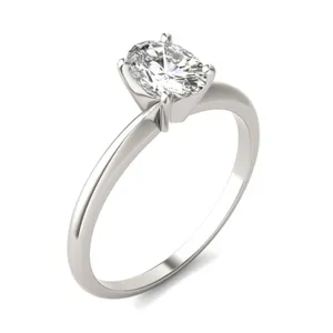 Oval Simple Solitaire Engagement Ring image, 