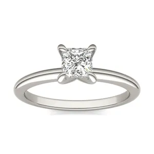 Princess Simple Solitaire Engagement Ring image, 