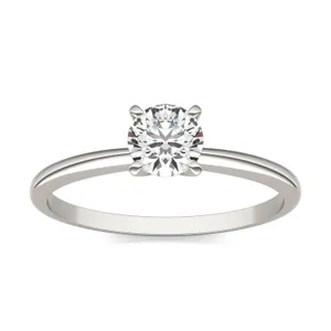 Round Brilliant Simple Solitaire Engagement Ring image, 