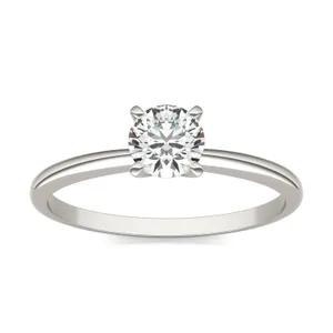 Round Brilliant Simple Solitaire Engagement Ring image, 