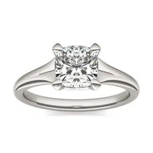 Cushion Wide Shank Signature Solitaire image, 