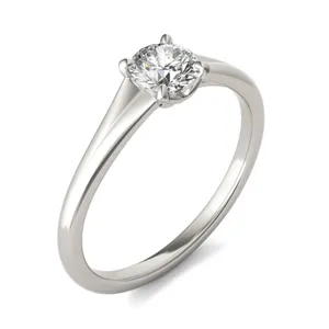 Round Brilliant Wide Shank Signature Solitaire Engagement Ring image, 