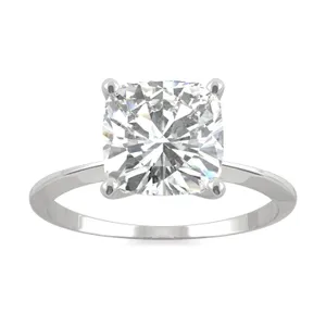 Cushion Hearts & Arrows Timeless Solitaire Engagement Ring image, 