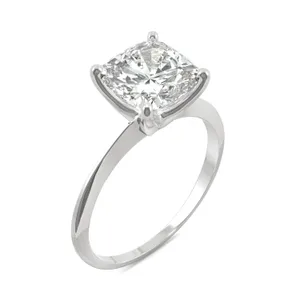 Cushion Hearts & Arrows Timeless Solitaire Engagement Ring image, 