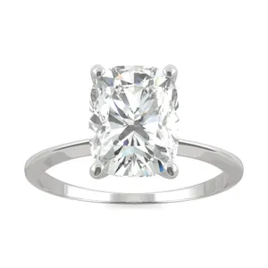 Elongated Cushion Timeless Solitaire Engagement Ring image, 