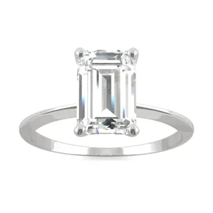 Emerald Timeless Solitaire Engagement Ring image, 