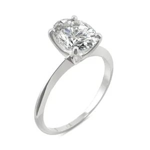 Oval Timeless Solitaire Engagement Ring Moissanite Engagement Ring image, 