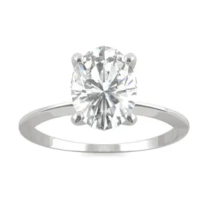 Oval Timeless Solitaire Engagement Ring image, 