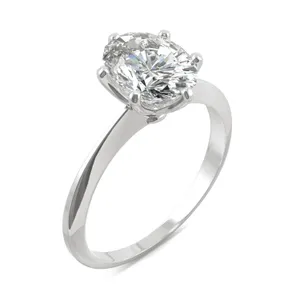 Oval Six-Prong Timeless Solitaire Engagement Ring image, 