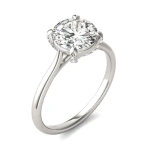 Round Hearts & Arrows Luxe Trellis Engagement Ring image, 