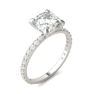 Cushion Martini Accented Engagement Ring image, 