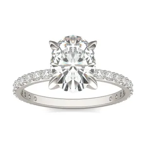 Oval Martini Accented Engagement Ring image, 